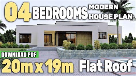 MODERN 04 BEDROOM HIDDEN ROOF HOUSE PLAN (DOWNLOAD PDF) - YouTube