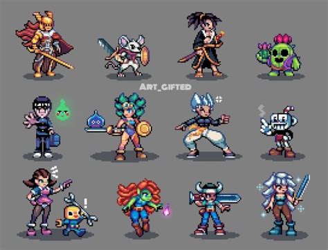 Design high quality pixel art character for your game, need by Art ...