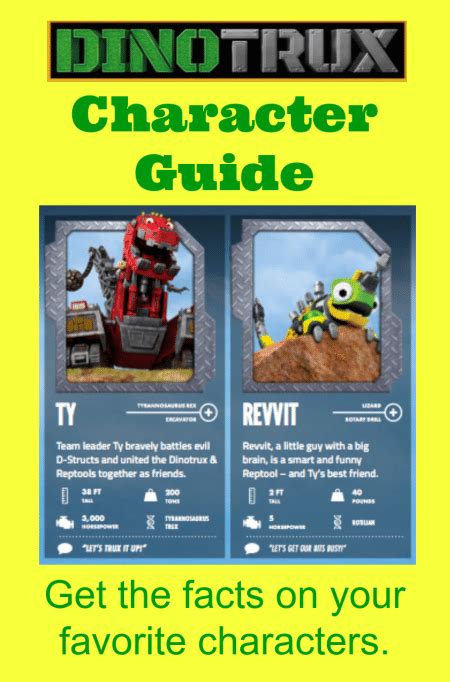 Dinotrux Character Guide - Jinxy Kids