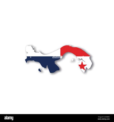 Panama national flag in a shape of country map Stock Vector Image & Art ...