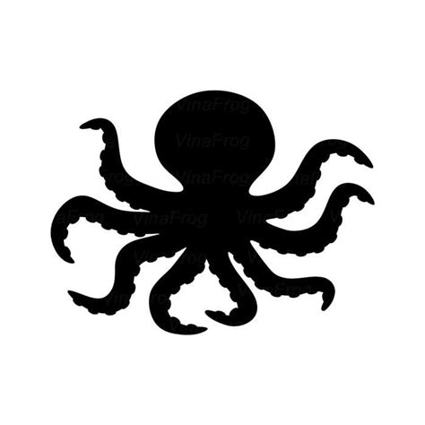 Octopus Black Silhouette PNG And SVG Files, SVG Designs – VinaFrog