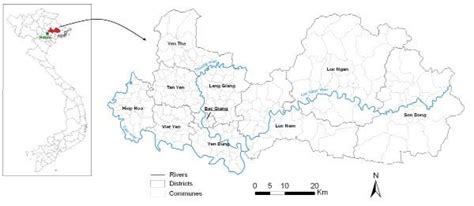 Location and map of Bac Giang province in Vietnam. A color version of... | Download Scientific ...