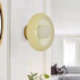 Mid-Century Modern Glass Wall Lamp Bedside Sconce