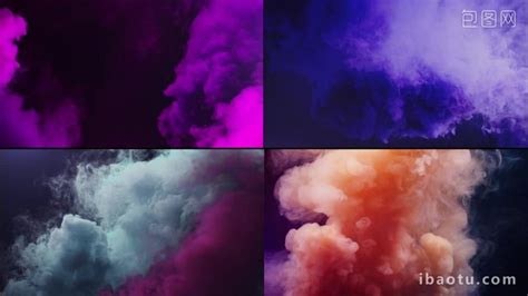 12 Groups Of Colorful Smoke Special Effects Video Video MOV Template ...