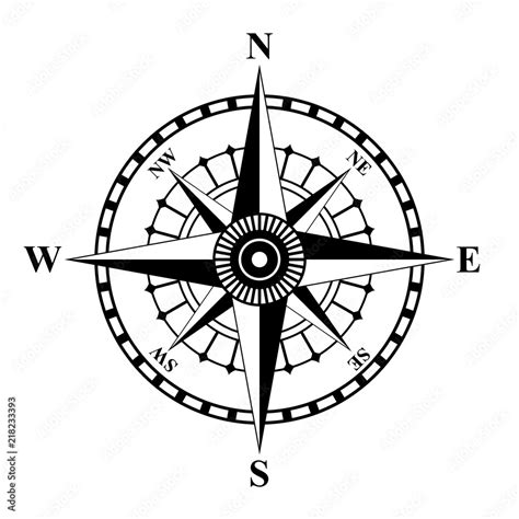 Compass Rose Vector vector de Stock | Adobe Stock