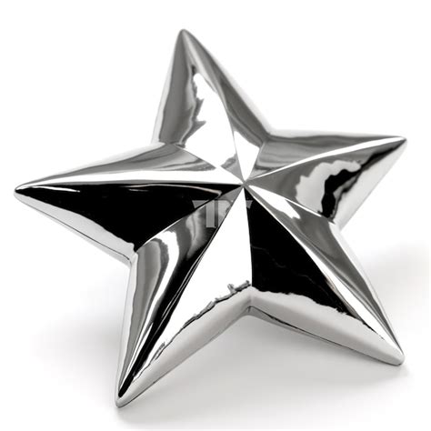 Premium AI Image | A shiny silver star with the word " on it " on a ...