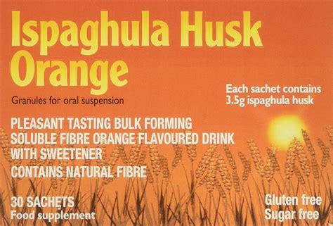 Ispaghula Husk 3.5g Orange Flavor - 30 Sachets for sale online | eBay