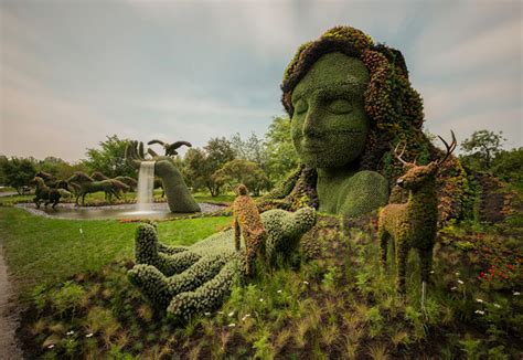 living plant sculptures at the montreal botanical gardens