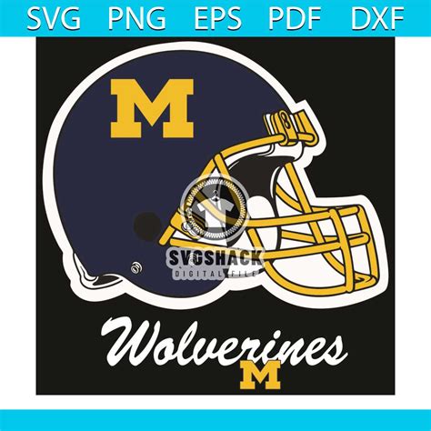 Logo Michigan Wolverines Helmet Svg, Sport Svg, Helmet Svg, - Inspire ...