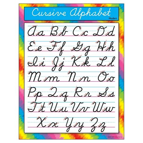 CHART CURSIVE ALPHABET MODERN - Walmart.com - Walmart.com