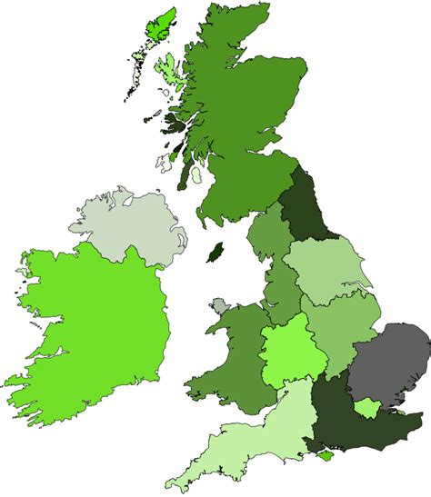 uk map region vector - Clip Art Library