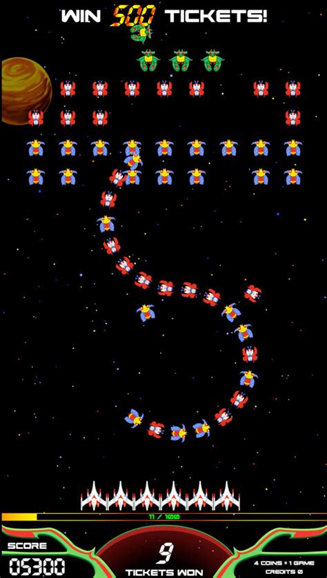 Galaga Arcade Game Screen