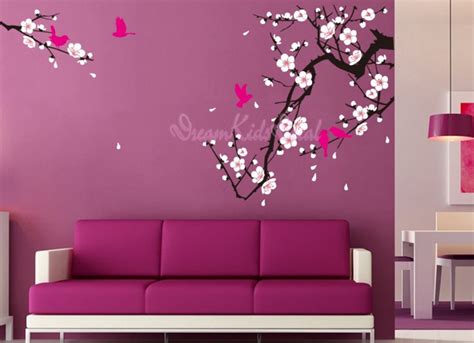 Cherry Blossom Wall Decal Birds Decals Flower Vinyl Wall | Etsy