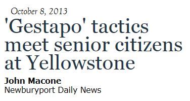 Yellowstone | tourists | Gestapo tactics | shutdown