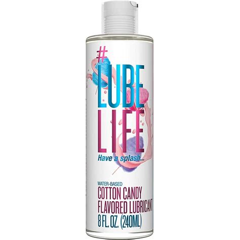 #LubeLife Water Based Cotton Candy Flavored Lubricant, 8 Ounce Oral Lube for Men, Women and ...