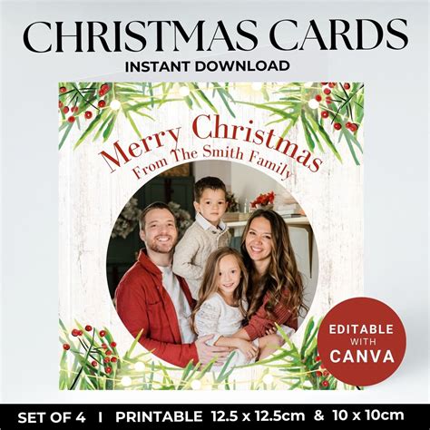 2023 Christmas Cards With Picture, Christmas Card Template Photo ...