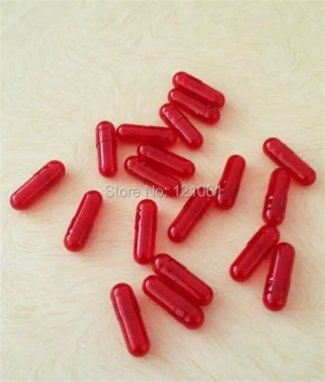 4# 5,000pcs!red translucent colored empty capsules size 4,hard gelatin ...