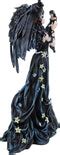 Ebros Gothic Raven Crow Angel in Black Floral Gown Statue 11.5" Tall N ...