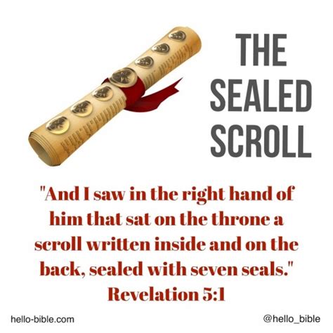 31. A scroll, sealed with seven seals * Revelation 5:1