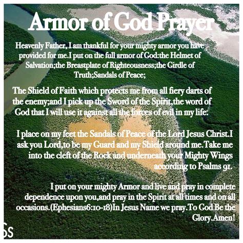 Armor of God Prayer | God prayer, Prayers, Spiritual warfare prayers