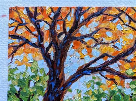 Oak Tree Painting Original Landscape Autumn Oil Painting Fall - Etsy