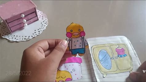 Paper duck house quite book DIY with me - YouTube