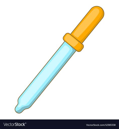 Pipette icon cartoon style Royalty Free Vector Image