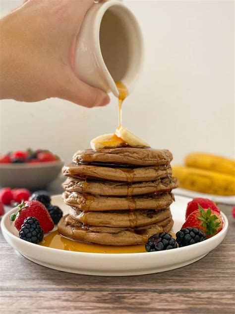 Banana Flour Pancakes [Oil Free] This Healthy Kitchen