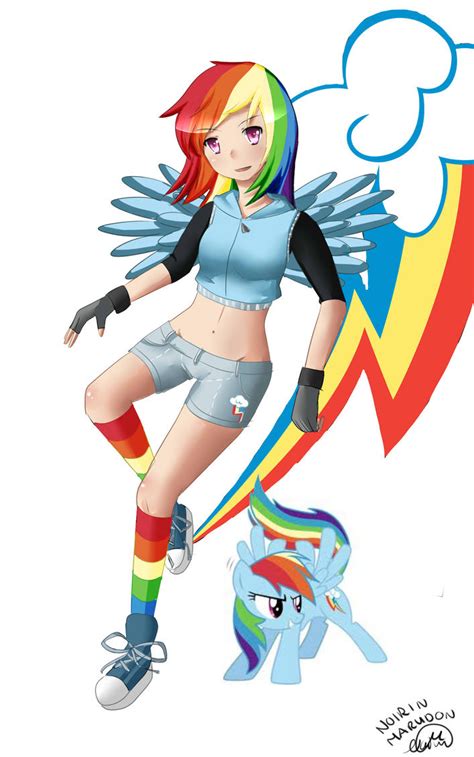 Rainbow Dash Human Ver by NoirinMarudon on DeviantArt