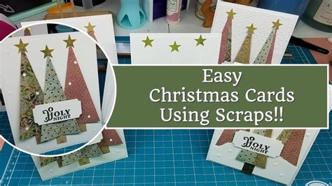 Easy Christmas Cards Using Scraps!! - YouTube | Simple christmas cards, Christmas card collage ...