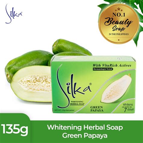 Silka Green Papaya Whitening Soap 135g | Shopee Philippines