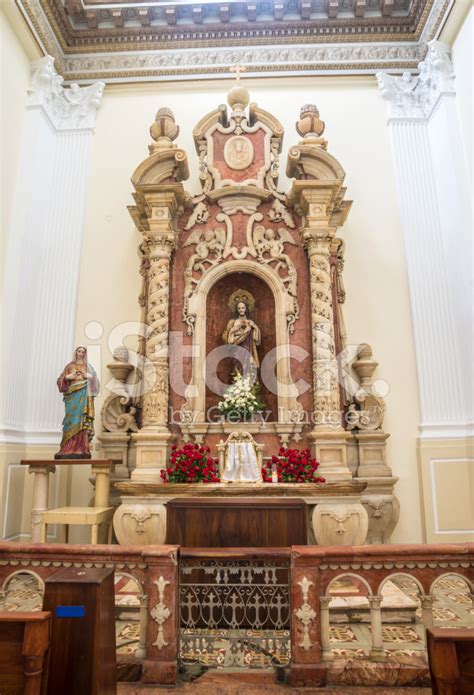 Old Altar Inside AN Old Catholic Church stock photos - FreeImages.com