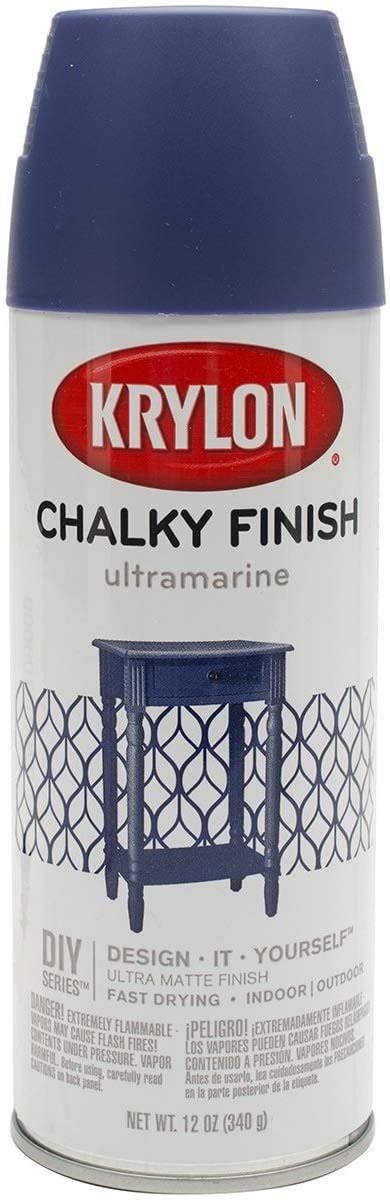 Krylon K04109000 Chalky Finish Spray Paint, Ultramarine, 12 Ounce - Walmart.com - Walmart.com