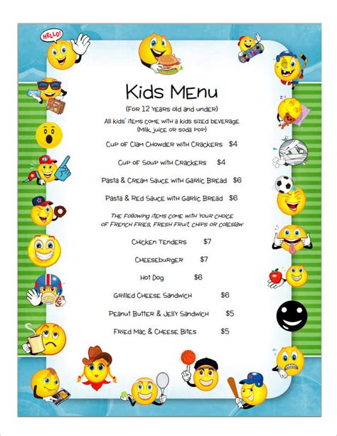 Kids Menu - 27+ Free Templates in PSD, EPS Documents Download!