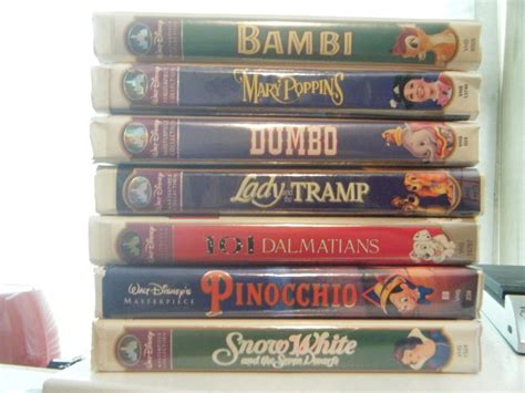 Lot Of 7 Walt Disney VHS Video Tapes MASTERPIECE COLLECTION + 3 addt'l ...