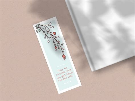 Bookmark Mockup Shadow Mock Up Bookmark Blank Empty Blank - Etsy