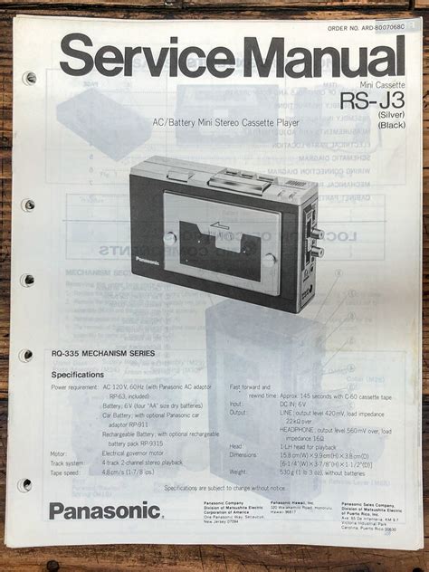 Tape Recorder Service Manual *Original* – Vintage Audio Store - Vintage ...