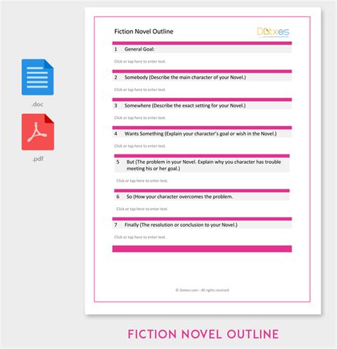 Novel Outline Template - 11+ For Word, Excel & PDF Format