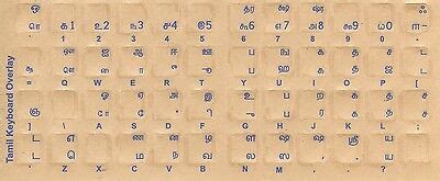 Tamil Keyboard Stickers w Reverse Print Blue Letters | eBay