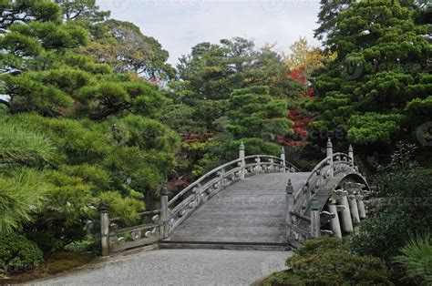 Old royal Japanese stone bridge in Autumn 10707946 Stock Photo at Vecteezy