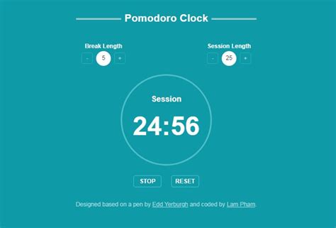 A pomodoro clock for Pomodoro Technique Timer