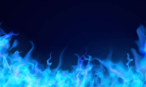 Premium Vector | Effect Burning red hot sparks realistic fire blue flames