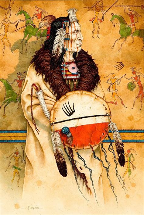 Montana Monarch by Kenneth Ferguson Watercolor ~ 27" x 19" | American indian art, Native ...