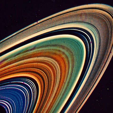 Amazing Saturn's Rings Close up. ⠀ This false color image was processed ...