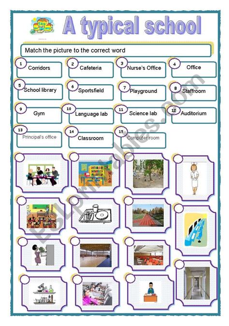 School places - ESL worksheet by towanda66