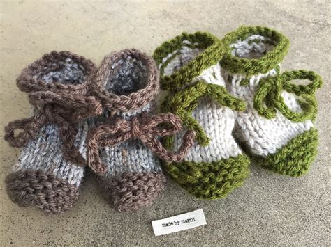 Knitted Baby Booties Tutorial – marni made it