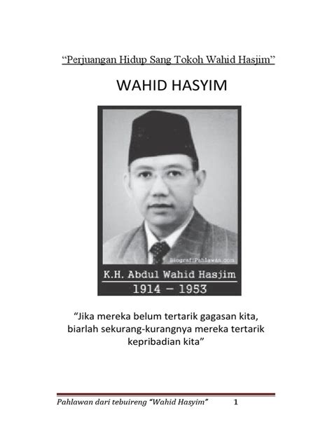 Biografi Wahid Hasyim | PDF