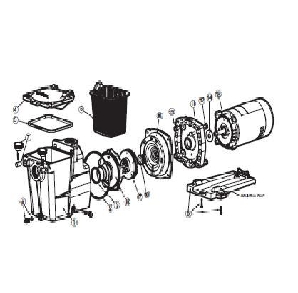 Hayward Super Pump - Parts Diagram