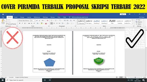Cara Mengetik Cover Skripsi Piramida Terbalik di Word Terbaru 2022 ...
