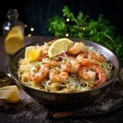 Angel Hair Pasta with Lemon, Garlic, and Shrimp Recipe